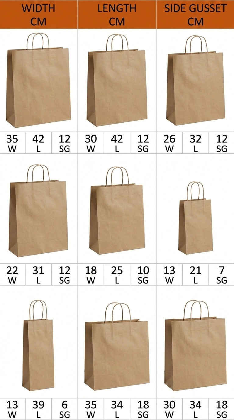 Printed kraft shopping bags example
